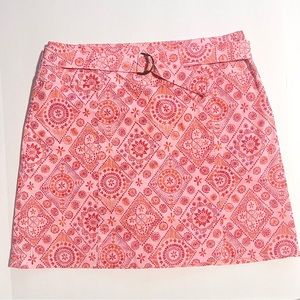 White Stag Geometric Coral Women’s Skort with belt